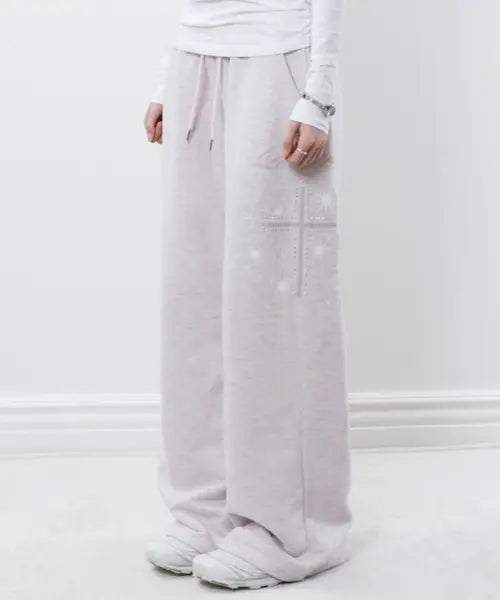 [LUVISTRUE] RL CROSS COLORSTONE TRAINING PANTS(PINK)