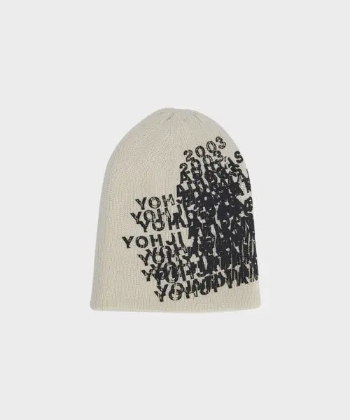 [Y-3] Graphic Beanie Chalk White / (U) 그래픽 비니 화이트 MERCH BEANIE CHALK WHITE
