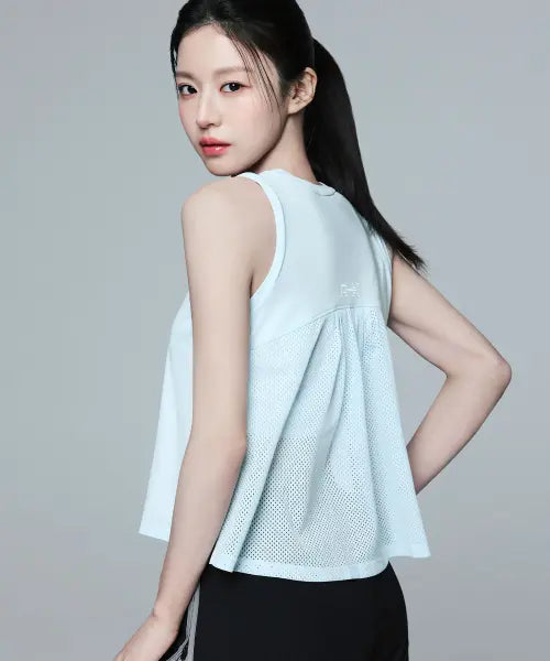 [XEXYMIX] RX Cool-Lite Back Mesh Sleeveless Top XFL2TE1012 / RX 쿨라이트 백메쉬 슬리브리스 XFL2TE1012