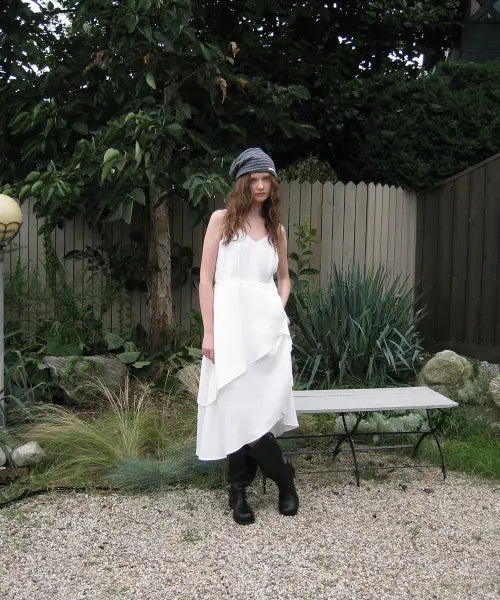 [APPAREL ARCHIVE] Tua layered long dress - Ivory