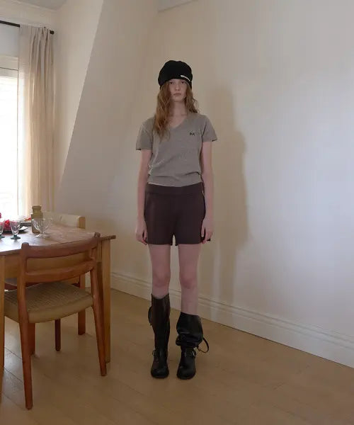 [APPAREL ARCHIVE] Elo wool knit shorts - Brown