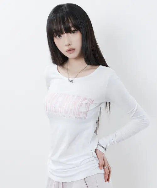 [LUVISTRUE] RL LUVMEMORE SHIRRING TEE(WHITE)