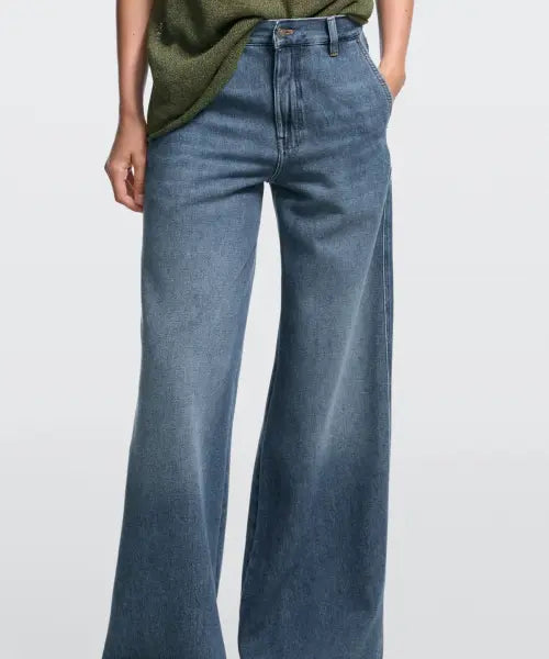 [MASSIMO DUTTI] Mid Rise Wide Leg Jeans / 미드라이즈 와이드 레그 진