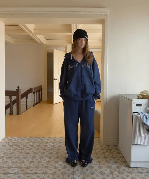 [APPAREL ARCHIVE] Polite hoodie zip-up - Navy