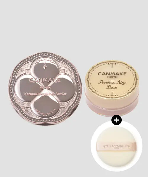 [CANMAKE] Marshmallow Finish Powder + Poreless Airy Base / 마시멜로우 피니쉬 파우더+포어레스 에어리 베이스