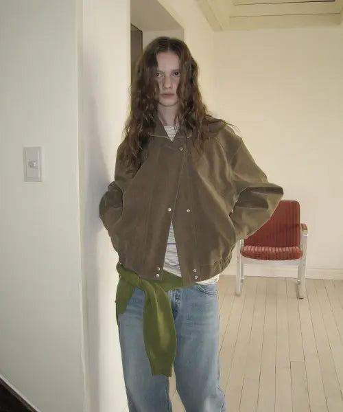 [APPAREL ARCHIVE] Sand suede blouson - Beige
