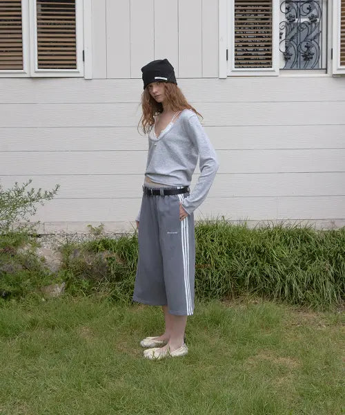 [APPAREL ARCHIVE] Bask bermuda track pants - Gray