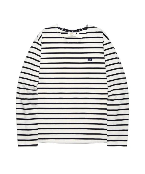 [LEE] Women's Label Long Sleeve T-Shirt Navy / 우먼 레이블 긴팔 티셔츠 네이비