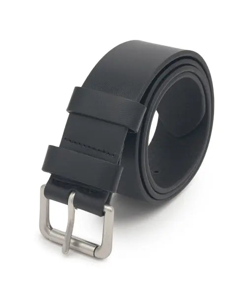[POLO RALPH LAUREN] 1 1/2 ROLLER-BELT-MEDIUM ITALIAN SADDLE-BLACK / 레더 롤러 버클 벨트-블랙