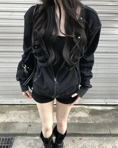 [LIBERALNEWS] 26FW Cyber Harness Bomber Jacket - Gray / 26FW CYBER HARNESS BOMBER_GRAY