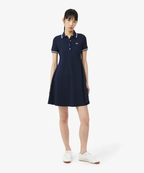 [LACOSTE] Women's Tipping Detail Polo Dress EF5288-56G 3UI / 여성 티핑 디테일 폴로 드레스 EF5288-56G 3UI