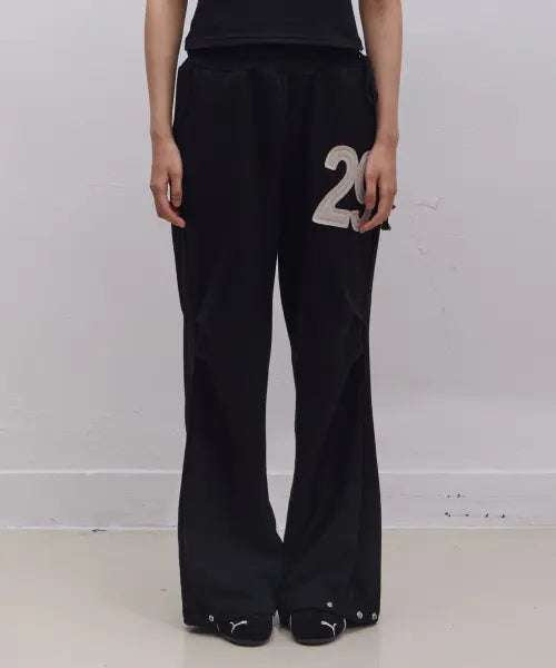 [EVERYASY] 29patchwork Pintuck Sweatpants (Black) / 29패치워크 핀턱 스웻팬츠 (블랙)