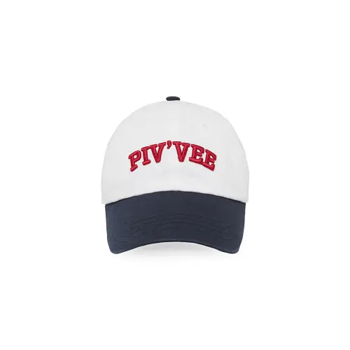 [PIV’VEE] Pivvee Embroidered Ball Cap (cloud white)