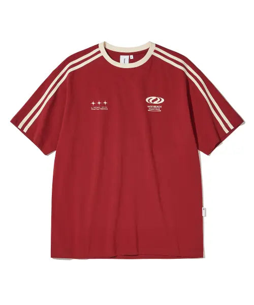 [URBANDTYPE] Football Jersey T-Shirt_Red / 풋볼 져지 티셔츠_레드