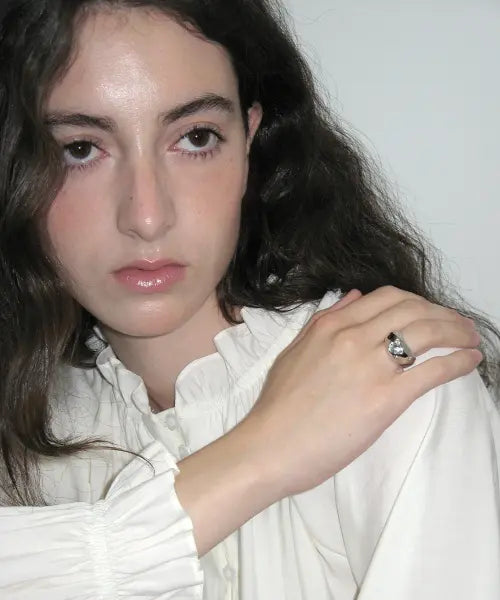 [SINOON] Cubic Bold Ring (Silver)