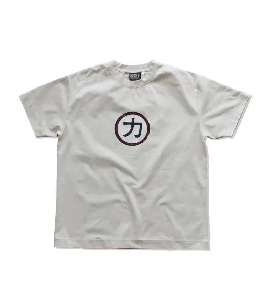 [MAINBOOTH] [KISS] Chikara T-shirt(LIGHT BEIGE) / [KISS] 치카라 티셔츠(라이트 베이지)