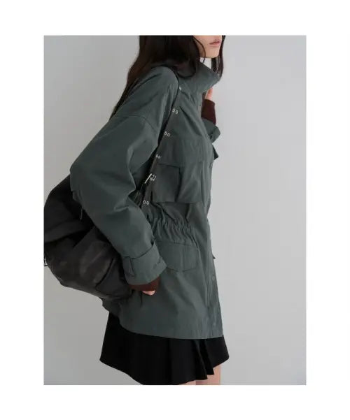 [8SECONDS] Mid-Length Washed Field Jacket Ash / 미드랭스 워싱 야상  애쉬