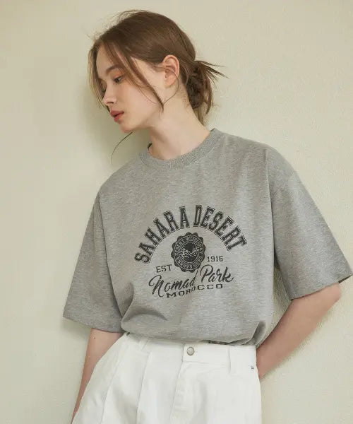 [WEDNESDAYOASISFORWOMEN] W/Pure Cotton Sahara Semi-Over T-Shirt (4color) / W/퓨어 코튼 사하라 세미 오버 티셔츠(4color)