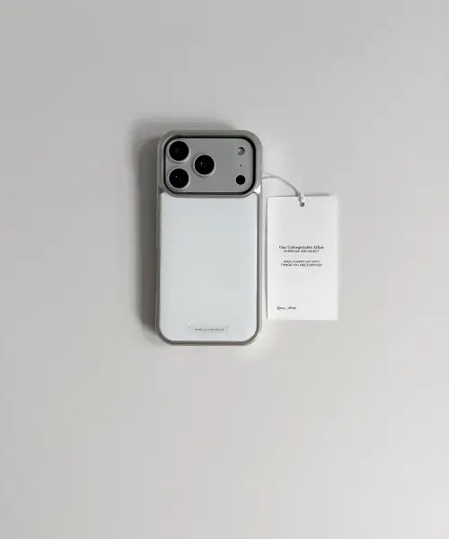 [OUA] Tag-W epoxy silver bumper case / [플립8 폴더8출시][+맥세이프][+아이폰17] Tag-W 에폭시 맥세이프 실버 범퍼 케이스