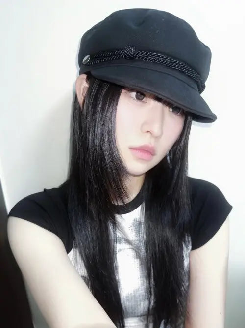 [ALLINCOMPLETE] Knotted Rope Marin Cap (Black) / 노티드 로프 마린캡 (블랙)