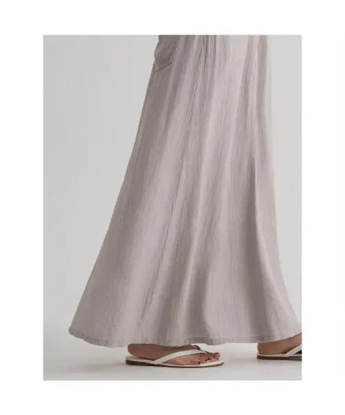 [8SECONDS] All Day Crease Mermaid Maxi Skirt - Beige / [올데이 크리즈] 머메이드 맥시 스커트  베이지