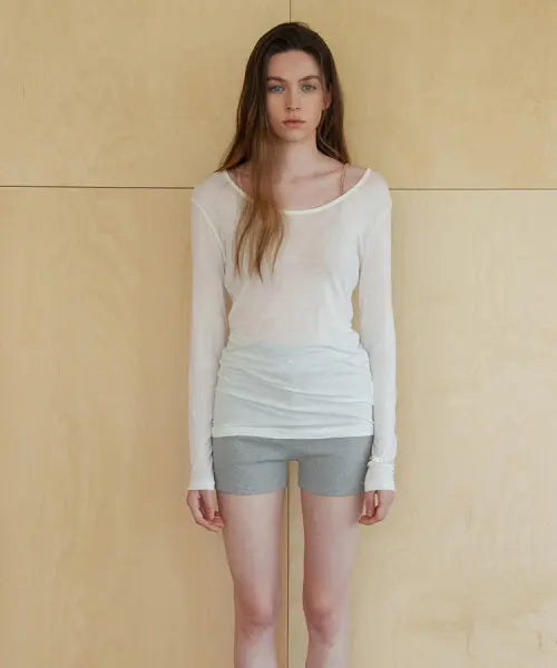 [SEUREOUM] Natural Linen Top - Ivory / Natural Linen Top_Ivory