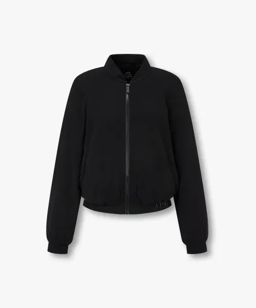 [ARMANI EXCHANGE] Women's Logo Banding Raglan Sleeve Jacket_Black / 여성 로고 밴딩 래글런 슬리브 자켓 _블랙_A425310517