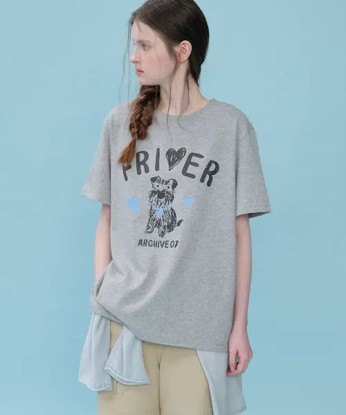 [FRIVER07] Achive puppy logo t-shirt [FRSP06TS06]_Gray / Archive puppy logo t-shirt [FRSP06TS06]_Gray