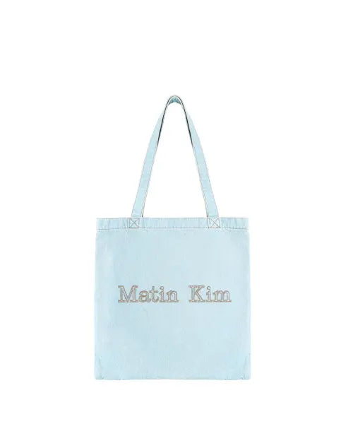 [MATIN KIM] MATIN STITCH DENIM ECOBAG IN SKY