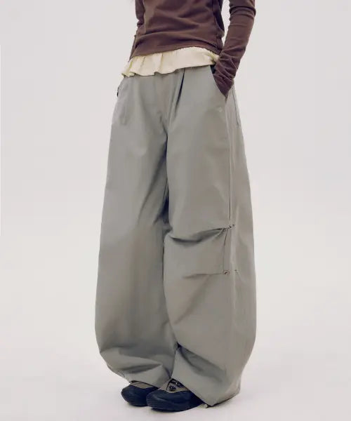 [SOME PLACE] Basic Snap Button Two-Way Bootcut Wide String Banding Pants _5COLOR / 베이직 스냅 버튼 투웨이 부츠컷 와이드 스트링 밴딩 팬츠 _5COLOR