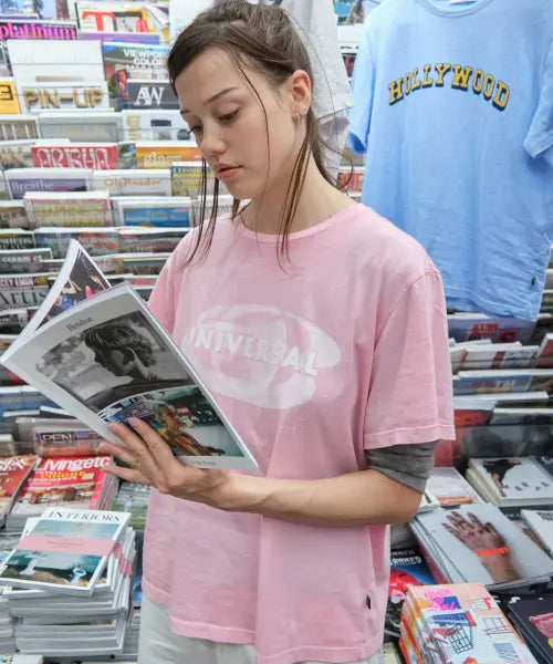 [LOW CLASSIC] UNIVERSAL REGULAR TEE_PINK [LC262TS84PK]