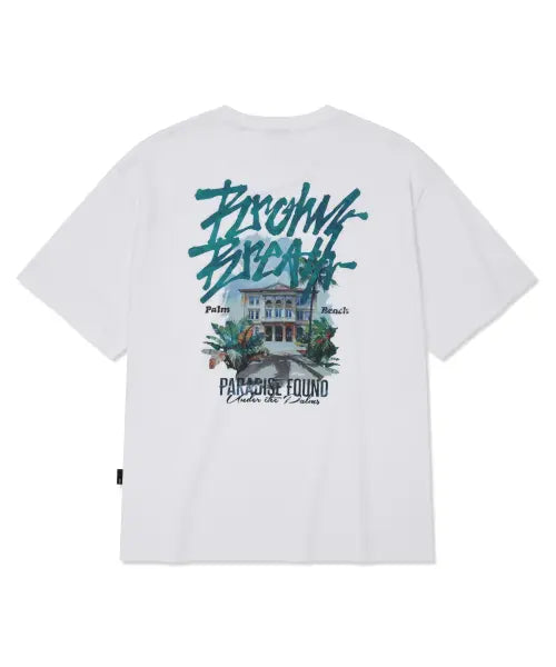 [BROWNBREATH] TROPICAL CRUSH TAG TEE - WHITE