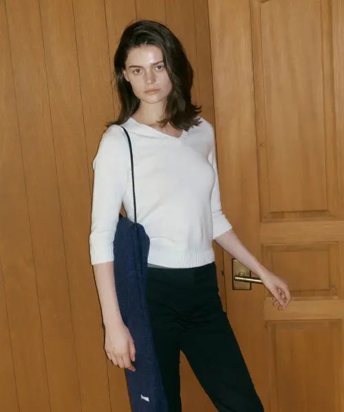[108POUND] Palette V-Neck Knit_Ivory