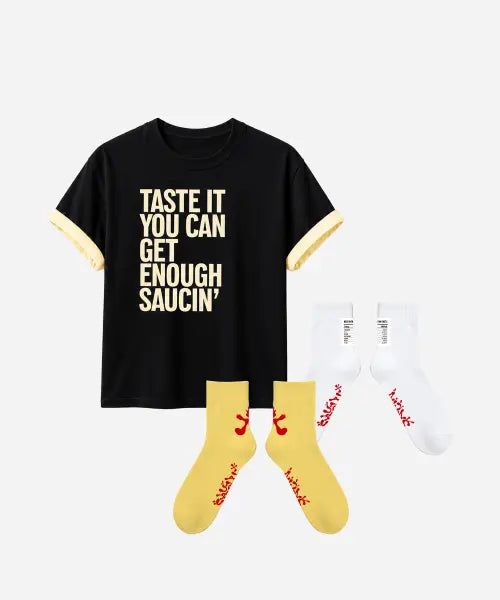 [MAKESTAR] NEXZ [SAUCIN] Layered T-Shirts \u0026 Socks Set / NEXZ(넥스지) [SAUCIN] 레이어드 티셔츠 \u0026 양말 세트