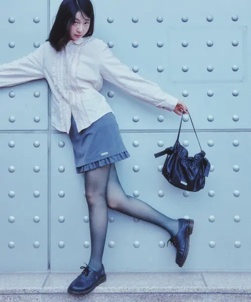 [8SECONDS] MINJUKIM Mini H-Line Skirt (Set-up) - Grey / [민주킴] 미니기장 H라인 스커트 (셋업)  그레이