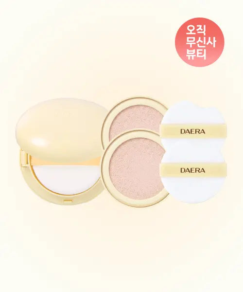 [DAERA] 24H Pore Blur Skincare Cushion (Base + 2 Refills) / 24H 포어 블러 스킨케어링 쿠션 (본품+리필 2개)