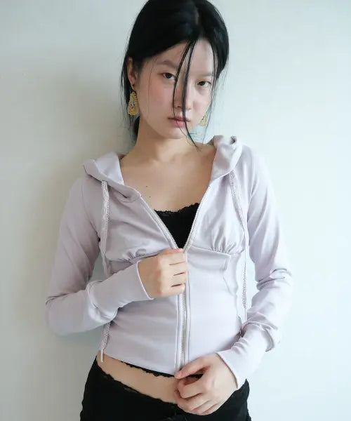 [LOSESLEEPOVER] Briar Zip Hoodie *Lavender / 브라이어 지퍼 후디 *라벤더