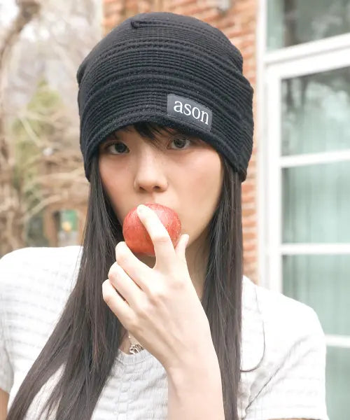 [ASON] Pebble Beanie / Black