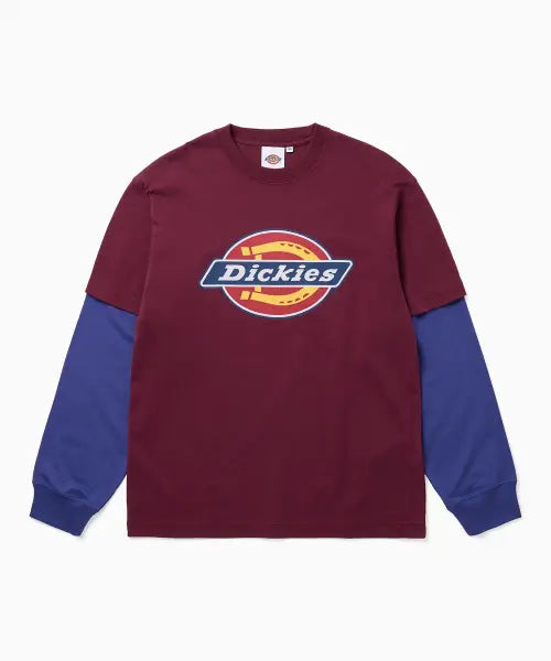 [DICKIES] Big Tree Logo Layered Long Sleeve Burgundy / 빅 트리 로고 레이어드 롱슬리브 Burgundy