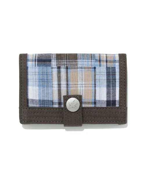 [THE COLDEST MOMENT] TCM check button card wallet (brown)