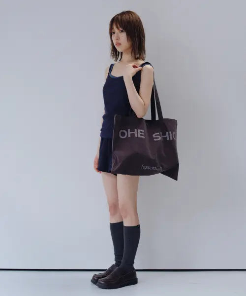 [OHESHIO] ESSENTIAL VINTAGE LOGO ECO BAG, PURPLE