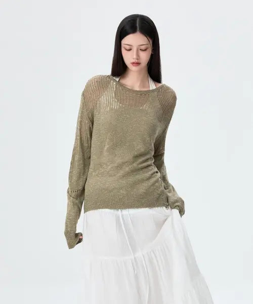 [MIXXO] Damage Point Knit / 데미지 포인트 니트_MIWKAG735T