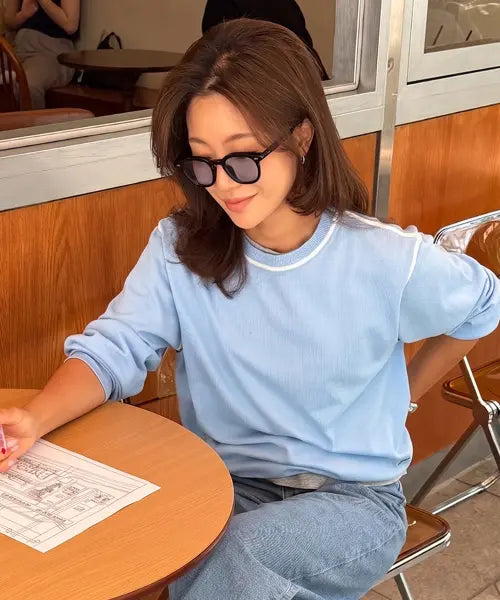 [UNIVERSE GARMENT] Soft Daily Knit_Light Blue / 소프트 데일리 니트_LIGHT BLUE