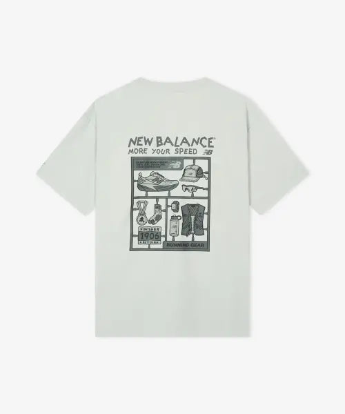 [NEW BALANCE] NBNEG35613 UNI FROZEN Pictogram Short Sleeve T-Shirt (L/Gray) / NBNEG35613 / UNI FROZEN 픽토그램 반팔티 (L/GRAY)