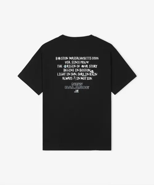 [NEW BALANCE] NBNEG31663 / UNI Sunny Rainy Lettering Short-Sleeve T-Shirt (Black) / NBNEG31663 / UNI 써니 레이니 레터링 반팔티 (BLACK)