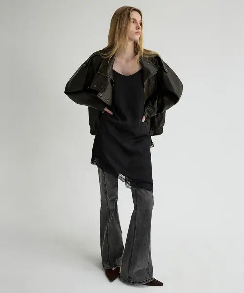[MIXXO] Panel Washed Bootcut Denim Jeans / 절개 워싱 부츠컷 데님_MIWTJG996J