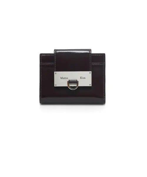 [MATIN KIM] MATIN ARCH RING FLAP WALLET IN DARK BROWN