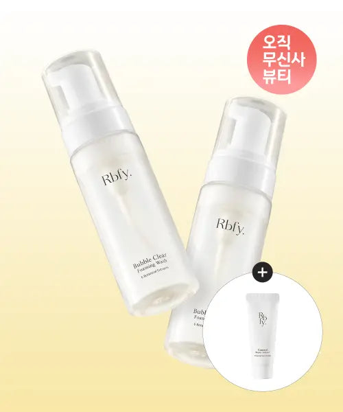 [RBFY] Bubble Clear Foaming Wash 155ml x 2 + Control Barrier Lotion 20ml / 버블 클리어 포밍워시 155ml x 2개 [총 310ml] (+증정)컨트롤 장벽 로션 20ml