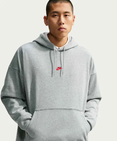 [NIKE] M NK CLUB FT OS PO HOODIE - DK GREY HEATHER/LT SMOKE GREY/(UNIVERSITY RED) / 스포츠웨어 클럽 오버사이즈 프렌치 테리 풀오버 후디 M - 다크 그레이 헤더:라이트 스모크 그레이:유니버시티 레드 / IF0746-064