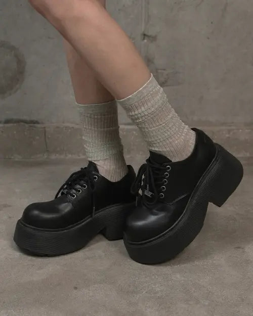 [KHAKIPOINT] Solid Platform Loafer